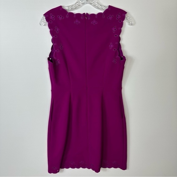 Diane von Furstenberg Dress Sz 6 Caralyn Cutout A-Line Magenta - Picture 7 of 16